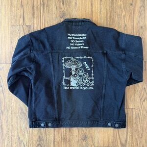 Obey Black Jean Jacket Classic Casual Style
